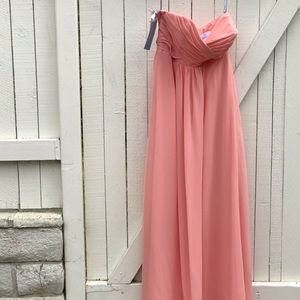Formal, Strapless floor length dress (Salmon)